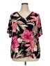 Susan Graver Black Short Sleeve Blouse Size 2X - photo 1