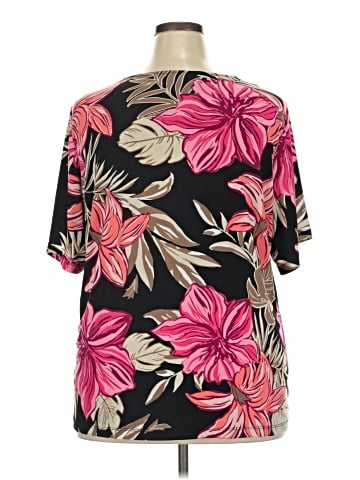Susan Graver Short Sleeve Blouse (view 2)