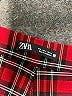 Zara Plaid Red Casual Pants Size L - photo 7