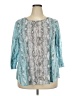 Ruby Rd. Teal 3/4 Sleeve T-Shirt Size 2X - photo 1
