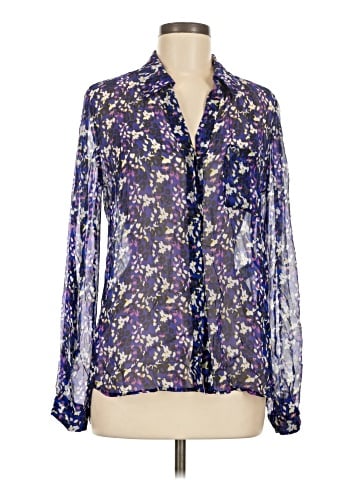 Diane von Furstenberg Long Sleeve Silk Top (view 1)