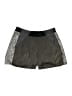 Rebecca Taylor 100% Polyester Metallic Silver Shorts Size 4 - photo 1