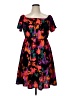 Assorted Brands 100% Polyester Print Black Cocktail Dress Size XL - photo 1