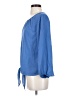 West Kei 100% Polyester Blue Long Sleeve Blouse Size S - photo 5