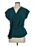 Montgomery Post 100% Polyester Teal Short Sleeve Blouse Size M - photo 1