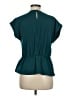 Montgomery Post 100% Polyester Teal Short Sleeve Blouse Size M - photo 2