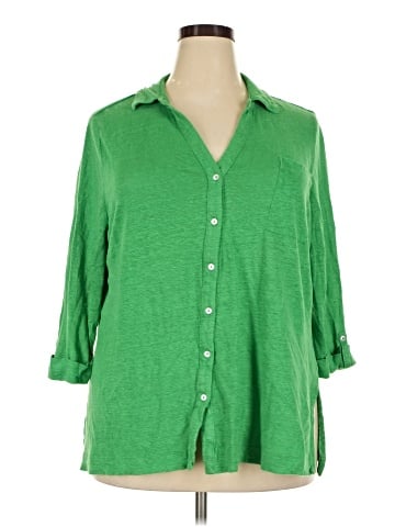 Chico's 3/4 Sleeve Button-Down Shirt (view 1)
