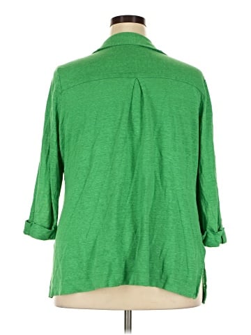 Chico's 3/4 Sleeve Button-Down Shirt (view 2)