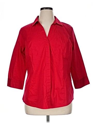 Riders by Lee 3/4 Sleeve Button-Down Shirt (view 1)