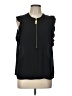 MICHAEL Michael Kors 100% Polyester Black Sleeveless Blouse Size L - photo 1