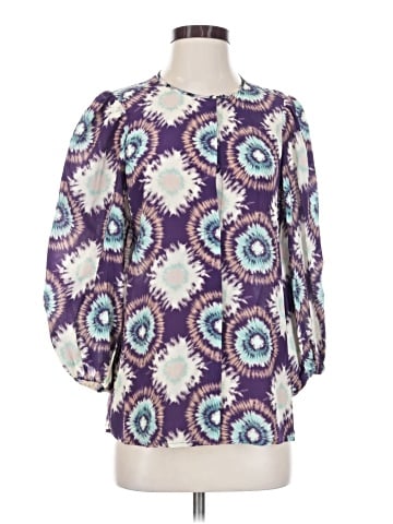 Hunter Bell 3/4 Sleeve Silk Top (view 1)