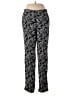 Eric Signature 100% Polyester Print Black Casual Pants Size 8 - photo 1