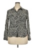 Zara Animal Print Black Long Sleeve Blouse Size XXL - photo 1