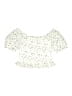 Aqua 100% Polyester Ivory White Short Sleeve Blouse Size 14-16 - photo 2