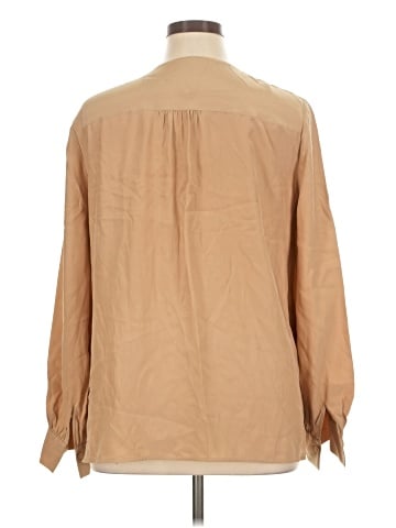 Lafayette 148 New York Long Sleeve Silk Top (view 2)