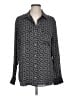Equipment 100% Polyester Print Gray Long Sleeve Blouse Size L - photo 1