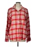 Lands' End 100% Baumwolle Plaid Red Long Sleeve Button-Down Shirt Size L - photo 1
