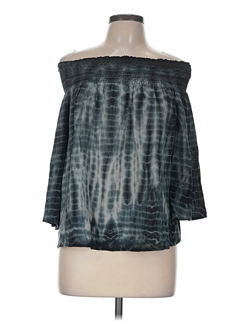 Pre-owned Lovestitch 3/4 Sleeve Blouse In Teal