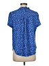 41Hawthorn 100% Polyester Animal Print Blue Short Sleeve Blouse Size Med Petite - photo 2