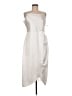 Open Edit 100% Polyester Solid Ivory Casual Dress Size L - photo 1