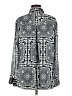 Rose + Olive 100% Polyester Paisley Gray Long Sleeve Blouse Size M - photo 2