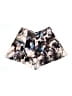 River Island 100% Polyester Print Gold Shorts Size 12 - photo 2