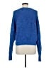 Free People Solid Blue Pullover Sweater Size M - photo 2