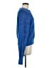 Free People Solid Blue Pullover Sweater Size M - photo 4