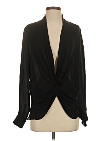L'Agence Long Sleeve Silk Top (view 1)