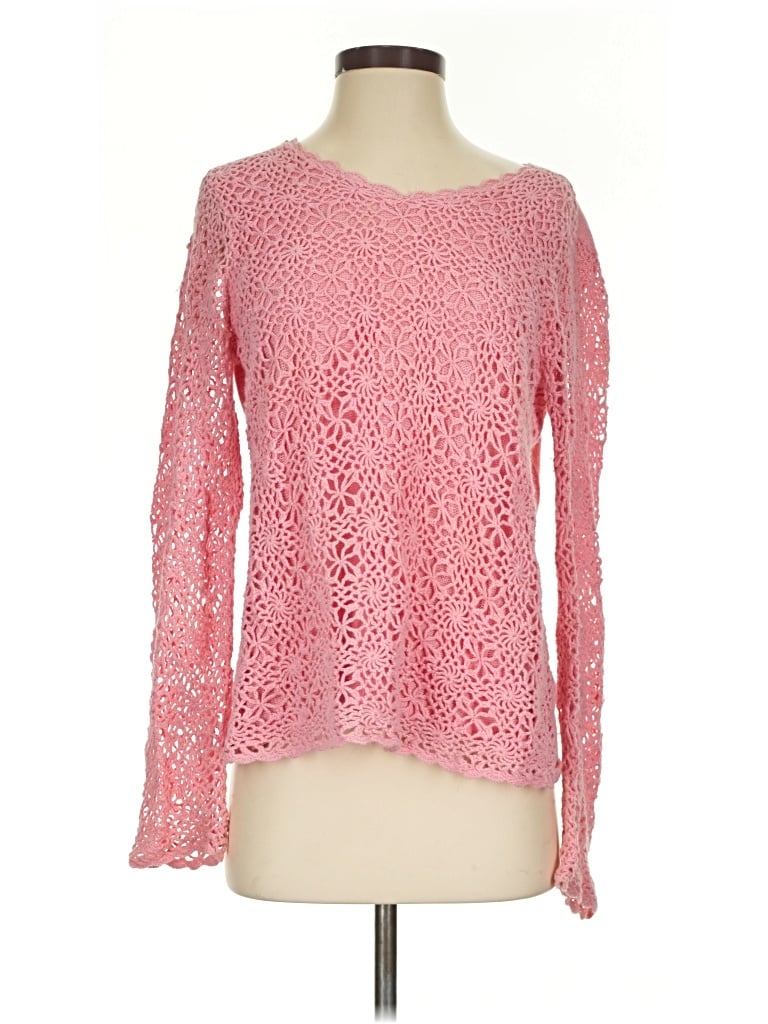 Pre-owned Denim & Co Pullover Sweater In Pink
