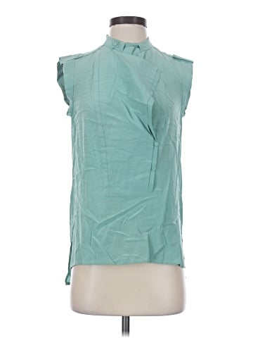 BCBGMAXAZRIA Sleeveless Silk Top (view 1)