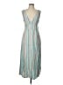 Roxy 100% Viscose Stripes Teal Casual Dress Size XL - photo 1