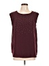 Apt. 9 100% Polyester Burgundy Sleeveless Blouse Size L - photo 1