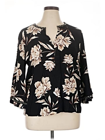 JM Collection 3/4 Sleeve Blouse (view 1)