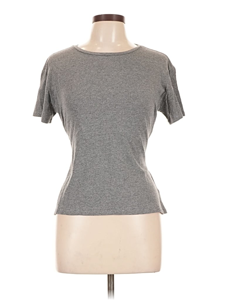 Pre-owned Bb Dakota Short Sleeve Top Gray Crew Neck Tops