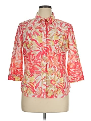 Karen Scott 3/4 Sleeve Button-Down Shirt (view 1)