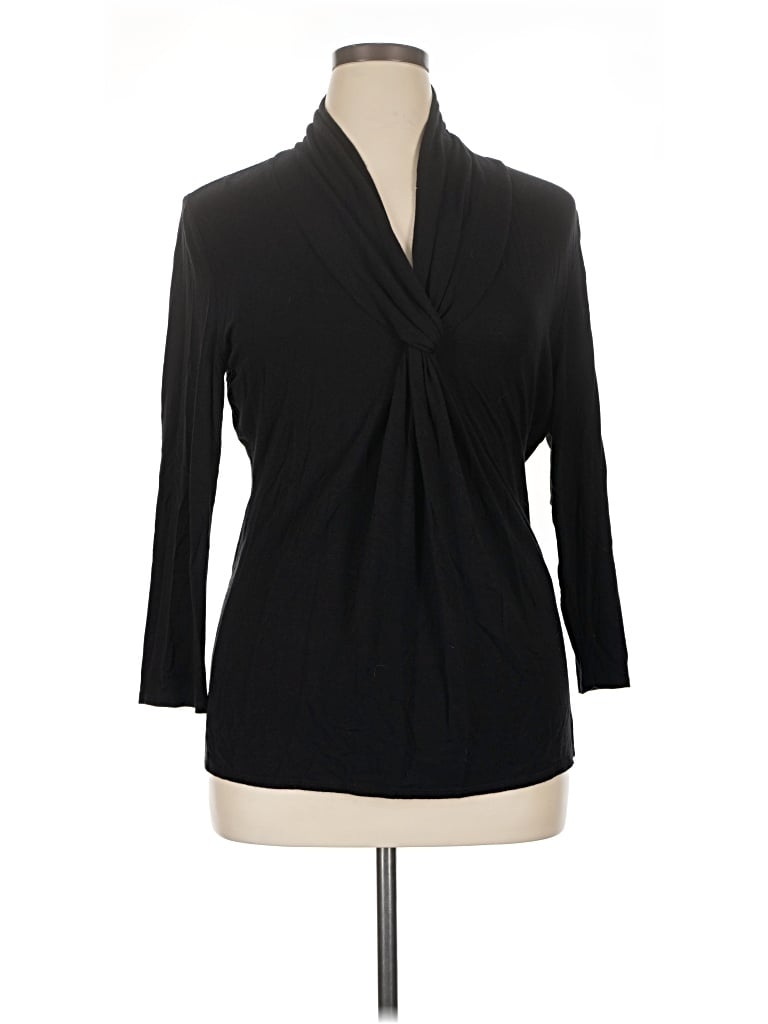 Pre-owned Premise Studio Long Sleeve Blouse In Black