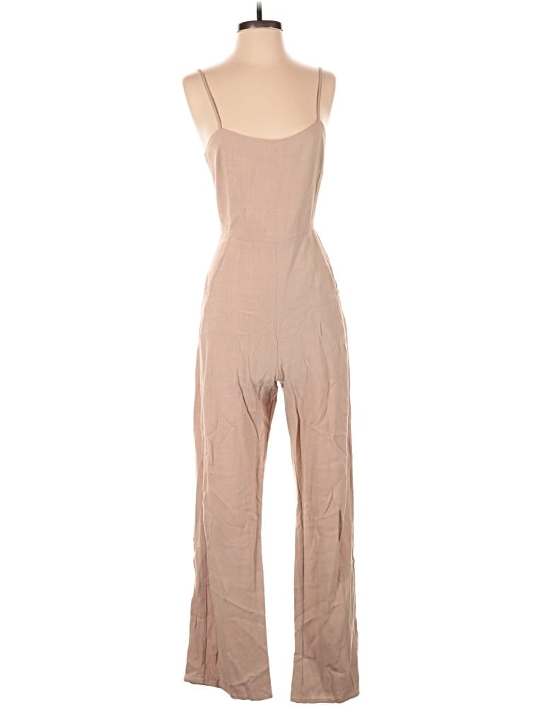 Pre-owned Honey Punch Jumpsuit In Tan