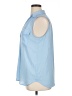 Ann Taylor 100% Polyester Blue Sleeveless Blouse Size XL (petite) - photo 5