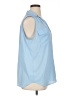 Ann Taylor 100% Polyester Blue Sleeveless Blouse Size XL (petite) - photo 4