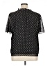 Ann Taylor 100% Polyester Polka Dots Black Short Sleeve Blouse Size XL Petite - photo 2