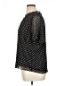 Ann Taylor 100% Polyester Polka Dots Black Short Sleeve Blouse Size XL Petite - photo 5