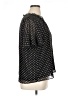 Ann Taylor 100% Polyester Polka Dots Black Short Sleeve Blouse Size XL Petite - photo 4