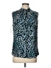Anne Klein 100% Polyester Animal Print Teal Sleeveless Blouse Size 12 - photo 1