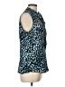 Anne Klein 100% Polyester Animal Print Teal Sleeveless Blouse Size 12 - photo 4