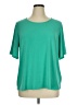 Susan Graver Green Short Sleeve T-Shirt Size 1X - photo 1