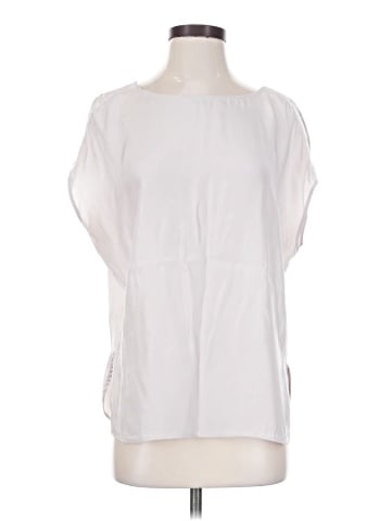 Vince. Short Sleeve Silk Top (view 1)