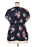 Torrid 100% Rayon Floral Blue Short Sleeve Blouse Size 2X Plus (2) - photo 2