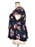 Torrid 100% Rayon Floral Blue Short Sleeve Blouse Size 2X Plus (2) - photo 5