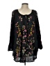 Unbranded Black 3/4 Sleeve Blouse Size L (estimated) - photo 1